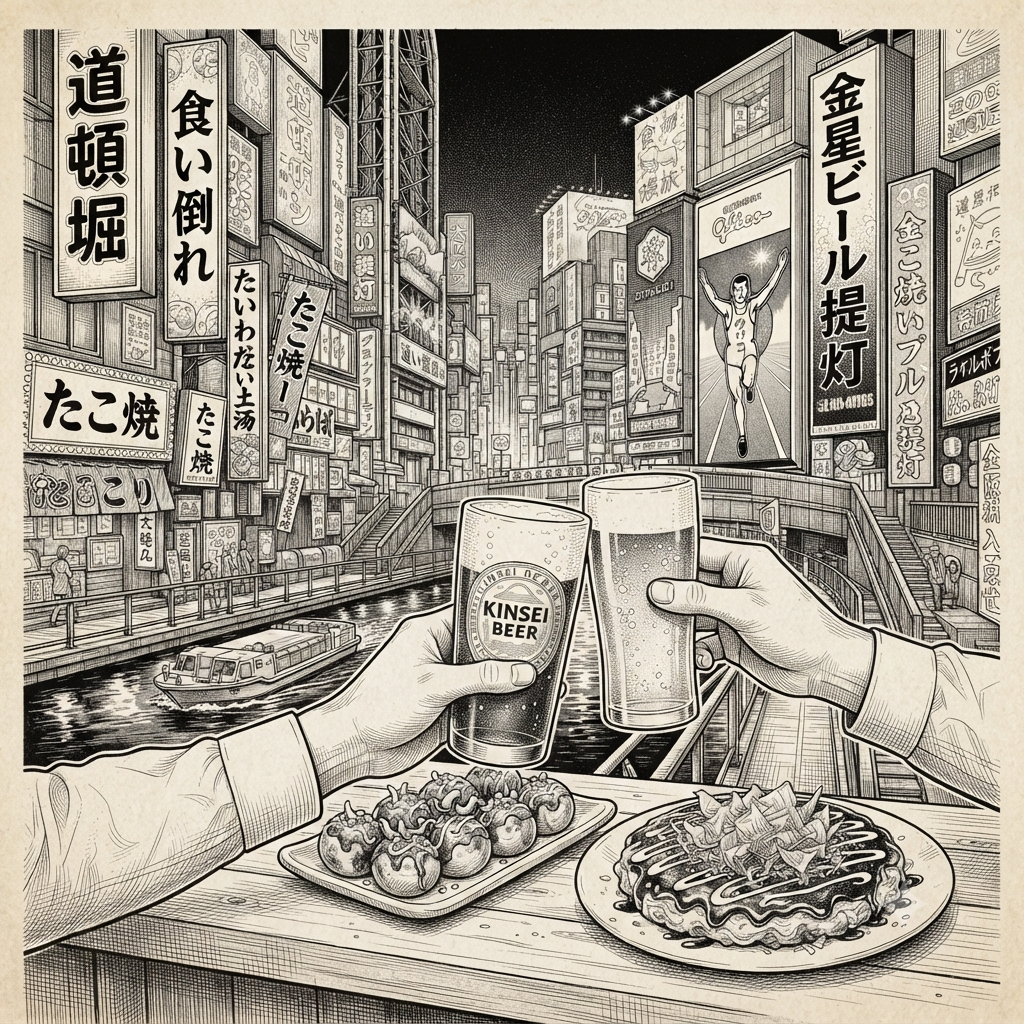 Top ranked Japanese food city Osaka top foodie city