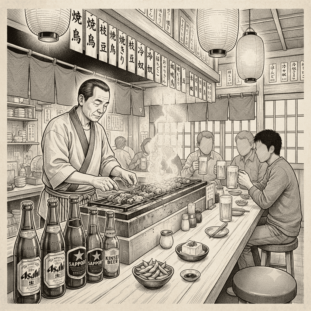 Japanese Beer Culture 201 7 izakaya illustration